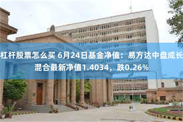 杠杆股票怎么买 6月24日基金净值：易方达中盘成长混合最新净值1.4034，跌0.26%