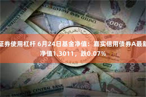 证券使用杠杆 6月24日基金净值：嘉实信用债券A最新净值1.3011，跌0.07%