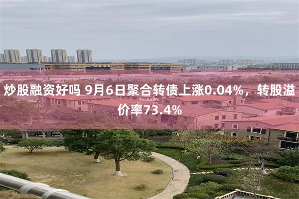 炒股融资好吗 9月6日聚合转债上涨0.04%，转股溢价率73.4%